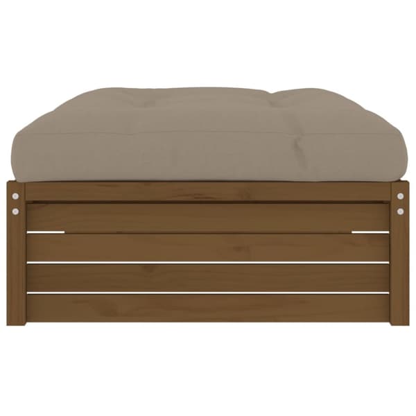vidaXL Fotpall för trädgården honungsbrun 120x80 cm massiv furu -  Moduler till utomhussoffa