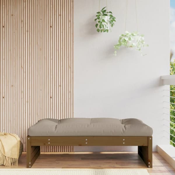 vidaXL Fotpall för trädgården honungsbrun 120x80 cm massiv furu -  Moduler till utomhussoffa