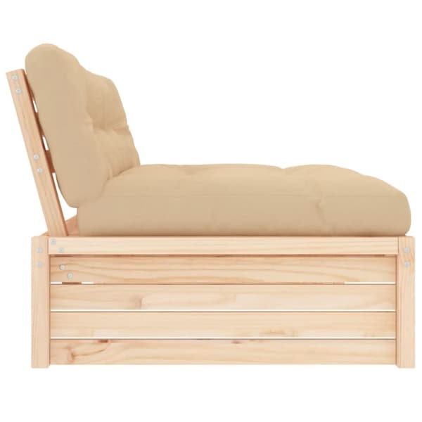 vidaXL Mittensoffa 120x80 cm massiv furu -  Moduler till utomhussoffa