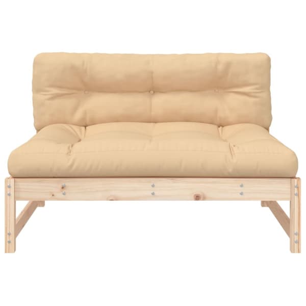 vidaXL midtermodul til sofa 120x80 cm massivt fyrretræ -  Enheder til udendørs modulsofa