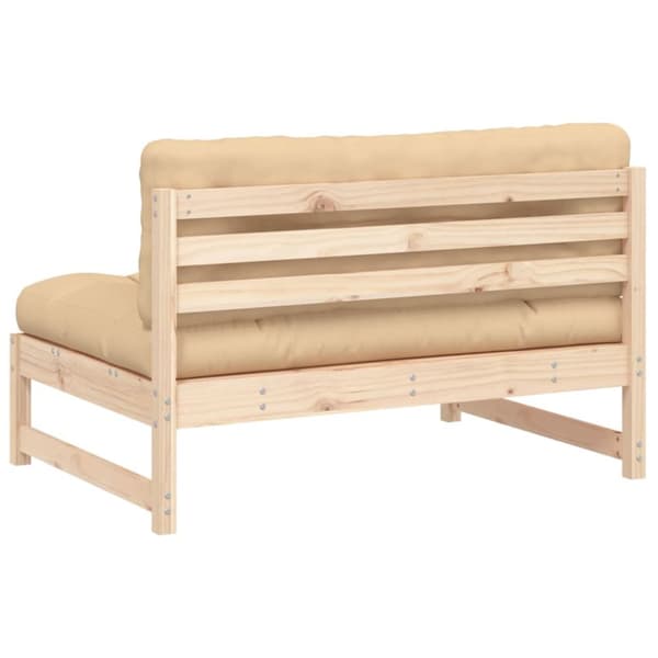 vidaXL midtermodul til sofa 120x80 cm massivt fyrretræ -  Enheder til udendørs modulsofa