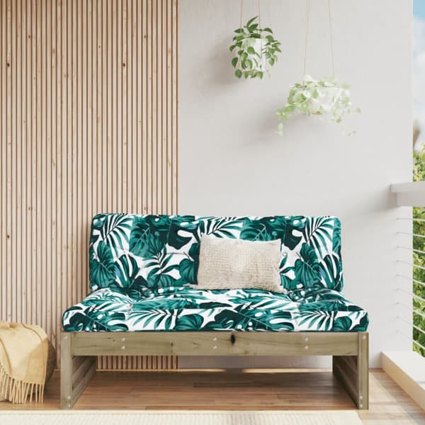 vidaXL Mittensoffa 120x80 cm impregnerad furu -  Moduler till utomhussoffa