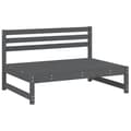 Miniatyrbillede 4 af 10: vidaXL midtermodul til sofa 120x80 cm massivt fyrretræ grå -  Enheder til udendørs modulsofa