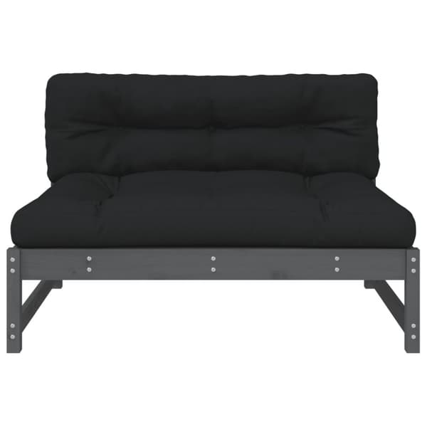 vidaXL midtermodul til sofa 120x80 cm massivt fyrretræ grå -  Enheder til udendørs modulsofa