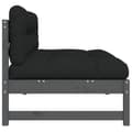 Miniatyrbillede 6 af 10: vidaXL midtermodul til sofa 120x80 cm massivt fyrretræ grå -  Enheder til udendørs modulsofa