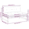 Miniatyrbillede 10 af 10: vidaXL midtermodul til sofa 120x80 cm massivt fyrretræ grå -  Enheder til udendørs modulsofa