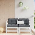 Miniatyrbillede 1 af 11: vidaXL hjørnemoduler til sofa 2 stk. med hynder massivt fyrretræ hvid -  Enheder til udendørs modulsofa