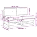 Miniatyrbild 11 av 11: vidaXL Mittensoffor med dynor 2 st massiv furu -  Moduler till utomhussoffa