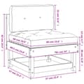Miniatyrbild 10 av 10: vidaXL Mittensoffa med dynor massiv furu -  Moduler till utomhussoffa