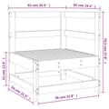 Miniatyrbillede 8 af 8: vidaXL hjørnemodul til havesofa massivt fyrretræ -  Enheder til udendørs modulsofa