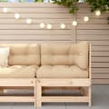 Miniatyrbillede 1 af 8: vidaXL hjørnemodul til havesofa massivt fyrretræ -  Enheder til udendørs modulsofa