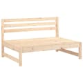Miniatyrbillede 4 af 9: vidaXL midtermoduler til havesofa 2 stk. 120x80 cm massivt fyr grå -  Enheder til udendørs modulsofa