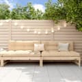 Miniatyrbillede 1 af 9: vidaXL midtermoduler til havesofa 2 stk. 120x80 cm massivt fyr grå -  Enheder til udendørs modulsofa