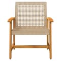 Miniatyrbillede 5 af 10: vidaXL havestole 2 stk. polyrattan og akacietræ beige -  Enheder til udendørs modulsofa