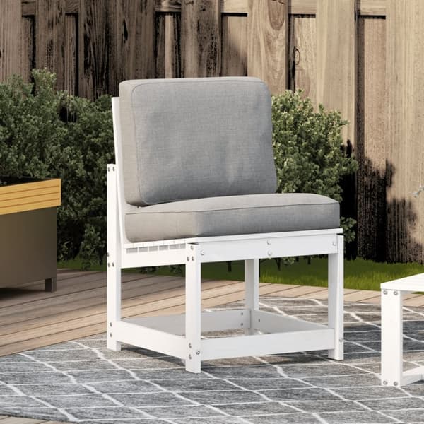 vidaXL havestol 50,5x55x77 cm massivt fyrretræ hvid -  Enheder til udendørs modulsofa