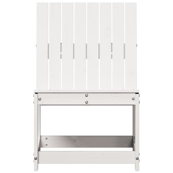 vidaXL havestol 50,5x55x77 cm massivt fyrretræ hvid -  Enheder til udendørs modulsofa