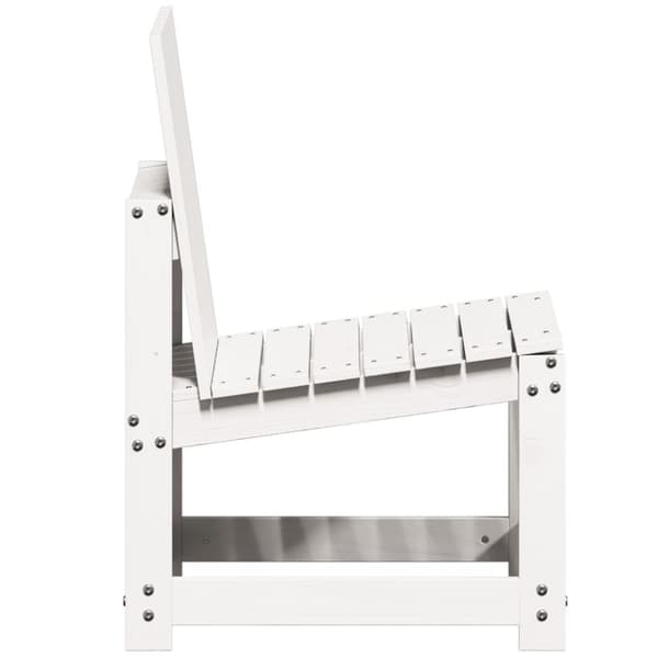 vidaXL havestol 50,5x55x77 cm massivt fyrretræ hvid -  Enheder til udendørs modulsofa