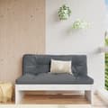 Miniatyrbild 1 av 8: vidaXL Mittensoffa vit 120x80 cm massiv furu -  Moduler till utomhussoffa