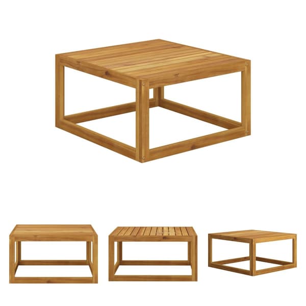 The Living Store Soffbord 68x68x29 cm massivt akaciaträ -  Moduler till utomhussoffa