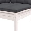 Miniatyrbillede 6 af 10: The Living Store 2-personers havesofa med hynder Hvid massivt fyrretræ -  Enheder til udendørs modulsofa