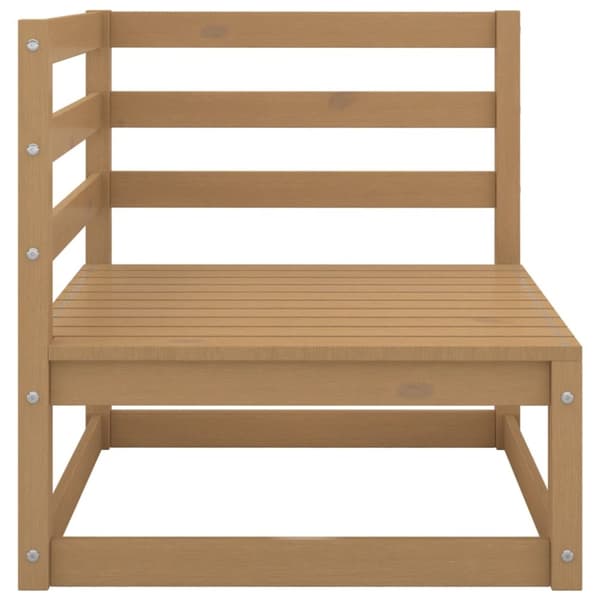 The Living Store Loungegrupp med dynor 2 delar honungsbrun massiv furu -  Moduler till utomhussoffa