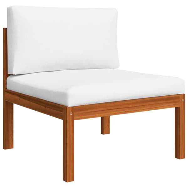 The Living Store Loungegrupp för trädgården med dynor 2 delar massivt akaciaträ -  Moduler till utomhussoffa