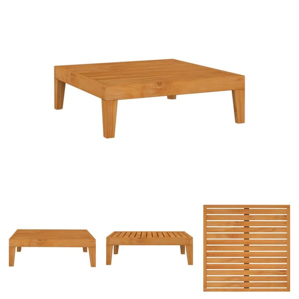 The Living Store Puutarhapöytä 68,5x68,5x24 cm täysi akaasiapuu -  Ulkotilan Sohvayksikön Osat