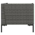 Miniatyrbillede 9 af 11: The Living Store loungesæt til haven 3 dele halvrundt polyrattan mørkegrå -  Enheder til udendørs modulsofa