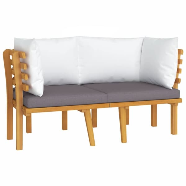 The Living Store 2-personers havesofa med hynder massivt akacietræ - Enheder til udendørs modulsofa