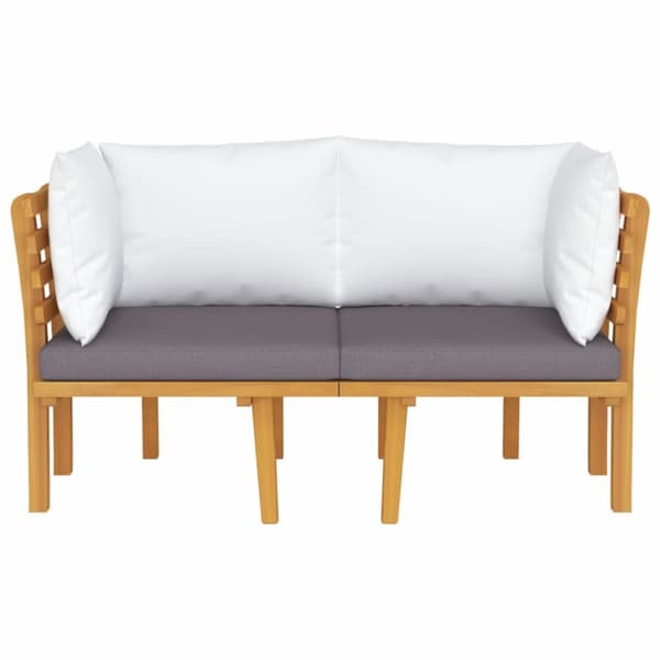 The Living Store 2-personers havesofa med hynder massivt akacietræ - Enheder til udendørs modulsofa