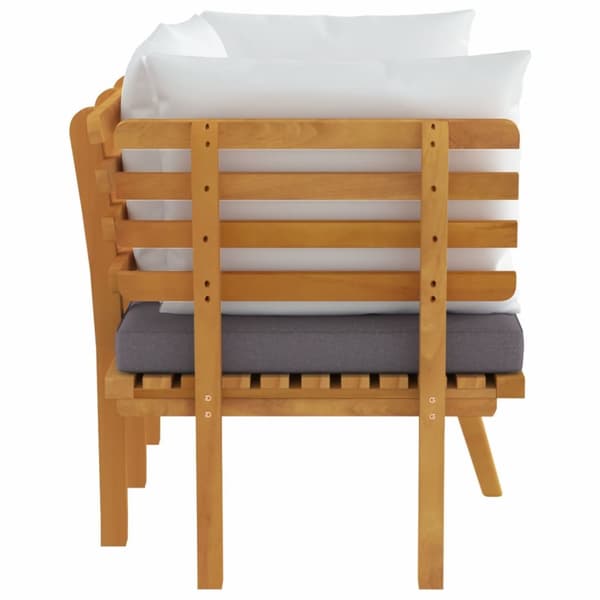 The Living Store 2-personers havesofa med hynder massivt akacietræ - Enheder til udendørs modulsofa