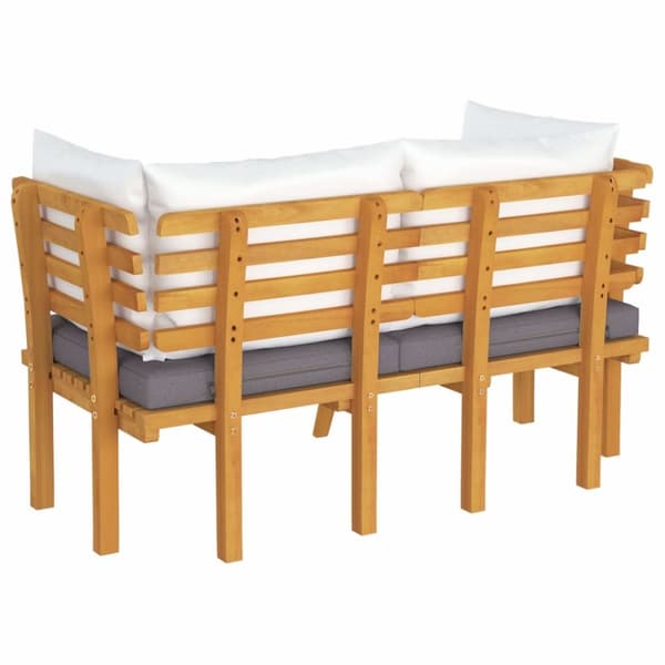 The Living Store 2-personers havesofa med hynder massivt akacietræ - Enheder til udendørs modulsofa