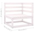 Miniatyrbillede 9 af 11: The Living Store loungesæt til haven 2 dele med hynder massivt fyrretræ hvid -  Enheder til udendørs modulsofa