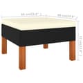 Miniatyrbillede 7 af 7: The Living Store loungesæt til haven 3 dele polyrattan og massivt eukalyptustræ -  Enheder til udendørs modulsofa