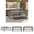 Miniatyrbillede 1 af 6: The Living Store havebord 70x70x34 cm polyrattan antracitgrå -  Enheder til udendørs modulsofa