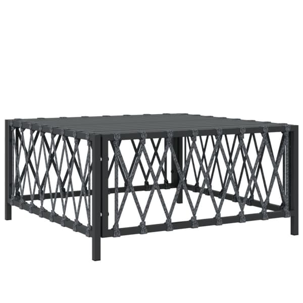 The Living Store havebord 70x70x34 cm vævet stof antracitgrå - Enheder til udendørs modulsofa