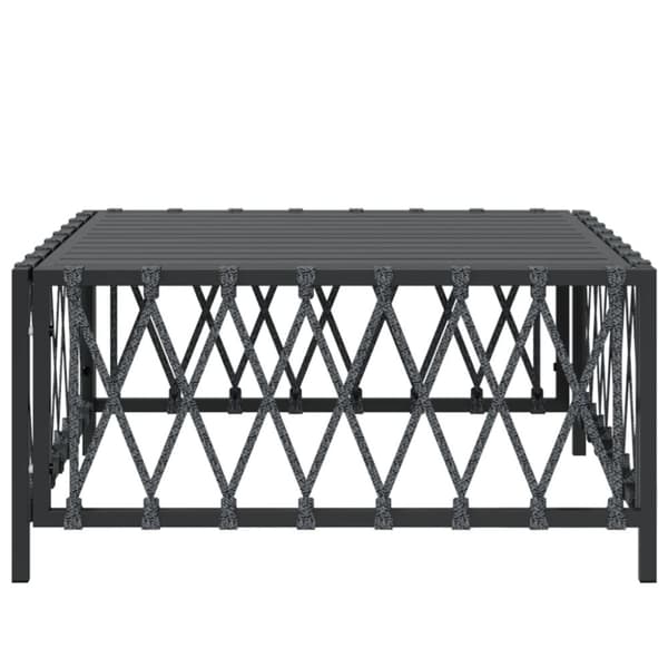 The Living Store havebord 70x70x34 cm vævet stof antracitgrå - Enheder til udendørs modulsofa