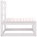 Miniatyrbild 5 av 11: The Living Store Loungegrupp med dynor 3 delar vit massiv furu -  Moduler till utomhussoffa