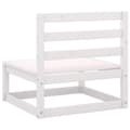 Miniatyrbild 6 av 11: The Living Store Loungegrupp med dynor 3 delar vit massiv furu -  Moduler till utomhussoffa