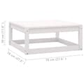 Miniatyrbild 10 av 11: The Living Store Loungegrupp med dynor 3 delar vit massiv furu -  Moduler till utomhussoffa