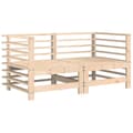 Miniatyrbillede 4 af 11: The Living Store hjørnemoduler til havesofa 2 stk. med hynder massivt fyrretræ -  Enheder til udendørs modulsofa