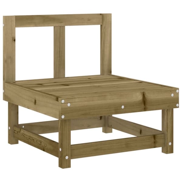 The Living Store Mittensoffa med dynor impregnerad furu -  Moduler till utomhussoffa