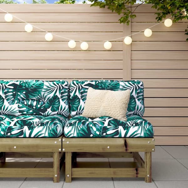 The Living Store Mittensoffa med dynor impregnerad furu -  Moduler till utomhussoffa