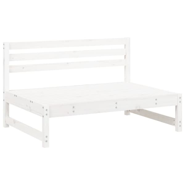 The Living Store Mittensoffa vit 120x80 cm massiv furu -  Moduler till utomhussoffa