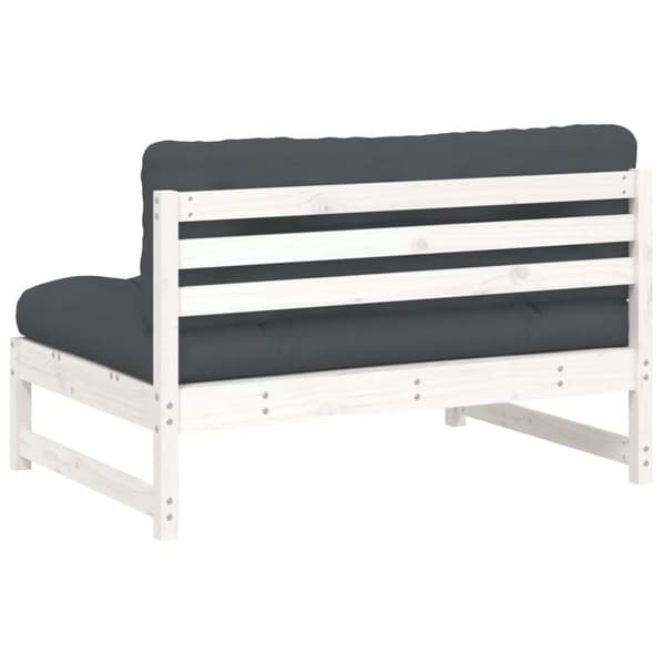 The Living Store Mittensoffa vit 120x80 cm massiv furu - Moduler till utomhussoffa