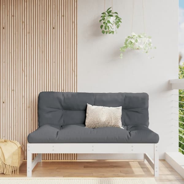 The Living Store Mittensoffa vit 120x80 cm massiv furu - Moduler till utomhussoffa