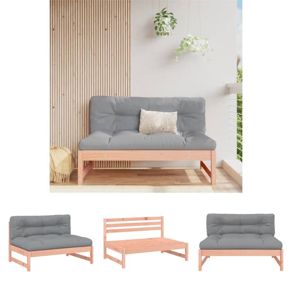 The Living Store midtermodul til sofa 120x80 cm massivt douglasgran -  Enheder til udendørs modulsofa