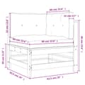 Miniatyrbild 10 av 10: The Living Store Hörnsektion till soffa med dynor massiv furu -  Moduler till utomhussoffa