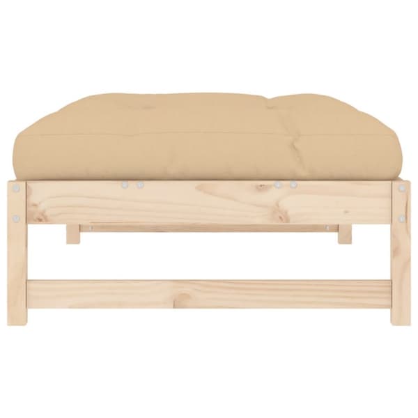 The Living Store udendørs fodskammel 120x80 cm massivt fyrretræ -  Enheder til udendørs modulsofa