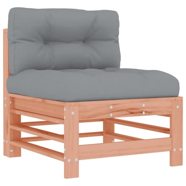 The Living Store Mittensoffor med dynor 2 st massiv douglasgran -  Moduler till utomhussoffa